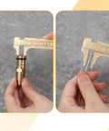 Brass Pocket Vernier Caliper Set With 3.15 Inch And 3.94 Inch Mini Sliding Calipers Double Scale Metal Ruler For Jewelry Measurement