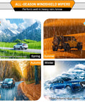 Straight Up Premium Windshield And Rear Wiper Blades For Ford Explorer 2011 To 2026, Built Tough All Season, Zero Streaks, Smooth Highway Glide, Heavy Duty 26 22 11 Complete Set in various weather conditions.