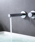 Wall Mount Bathroom Faucet For Sink Modern Chrome Single Handle Brass Valve Built To Last With Solid Brass Construction