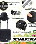 Detail view of Garden Kneeler Seat With Adjustable Height And Angle, Thick Kneeling Pad And Cushioned Seat, Durable Carbon Black finish