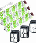 All In One Replacement Parts Kit For Bissell CrossWave Pet Pro 2306A 2306 2303 2305 2328 2551 And CrossWave 1785 Series With 3 Pack 2460 Multi Surface Brush Rolls And 3 Pack 1866 Vacuum Filters Compatible With Parts 1613568 1608684