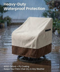 Heavy Duty Waterproof Patio Chair Covers For All Weather Protection Fits Swivel Lounge Rocking And Adirondack Chairs