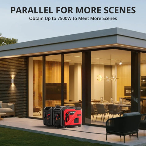 5000W Inverter Generator With CO Protection And Super Quiet Performance For Home Or RV Use, 223cc OHV Engine Delivers 4000 Running Watts