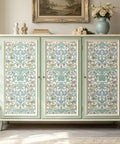 Classic William Morris Style Peel And Stick Wallpaper Removable Self Adhesive Vinyl Roll With Trim Grid For Zero Hassle Home Flip No Drama Waterproof Contact Paper on cabinet doors.