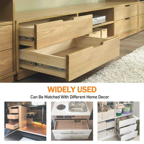 Built Different White Drawer Slide Socket Kit For Fast RV Camper Remodels Featuring Heavy Duty One Inch Rail Bushings in open cabinetry.