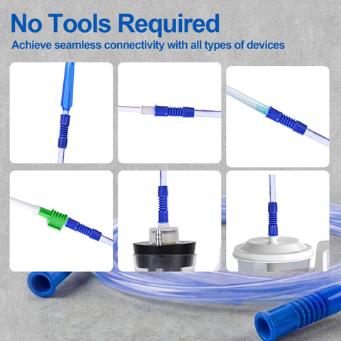 6.5 Foot Extended Suction Connection Tube Replacement Hose For Medical Devices With 9mm Standard Connectors in use