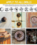Examples of rusted screws and bolts for use with Damaged Screw Extractor Set For Stripped Screws And Bolts Gold Tone Drill Bit Tools