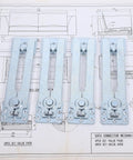 Heavy Duty Sectional Sofa Connectors 4 Pack Interlocking Alligator Style Couch Couplers on blueprint background.
