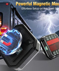 SAKFEP magnetic wireless trailer light kit; magnet mount and LED tail light in front view with IP67 waterproof housing.