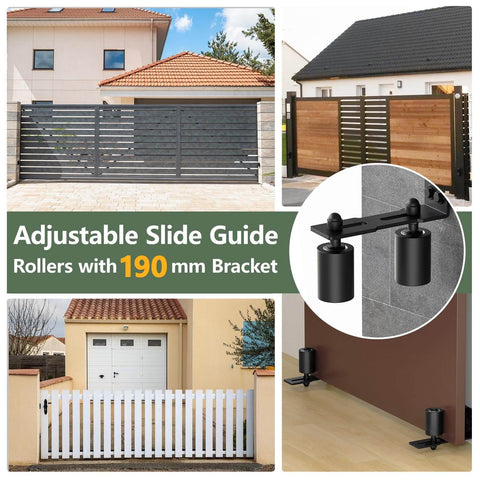 Adjustable Sliding Gate Roller Hardware Kit With Heavy Duty Steel Wall Mount Bracket And Nylon Roller Guide for gates