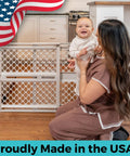 Top Shelf Adjustable Baby Gate For Kids And Toddlers Heavy Duty Plastic Child Safety Barrier offering no fuss installation, fitting 26 to 42 inch openings.