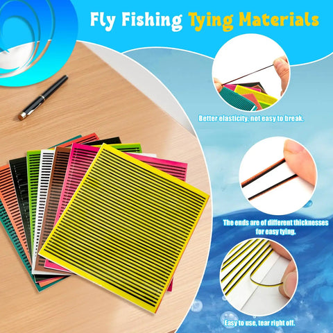 Pro Grade Fly Tying Materials And Thread Kit For Lure Making With Synthetic Peacock Quill for fly fishing on table