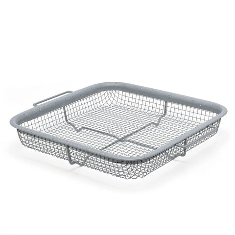 Air Fry Crisping Basket And Tray Set With Nonstick Bake Pan And Roasting Sheet For Easy Healthy Cookin Utensil Safe Design
