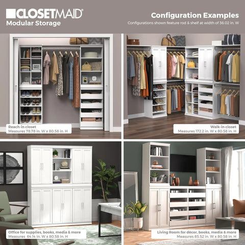 Versatile Modular Storage Shelf With Three Adjustable Shelves Stackable Closet Organizer Featuring Clean Trim Solid Backing Easy Peasy Setup For Ultimate Home Organization Game Changer