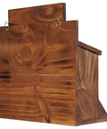Wooden Squirrel Picnic Table Feeder With Multi Compart ment Seed Storage And Five Level Bar Stools Durable Outdoor Squirrel Feeder