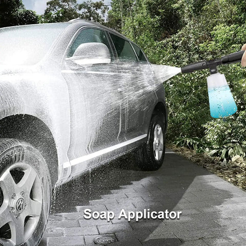 Powerful Electric Pressure Washer 2.6 GPM, 1500W High Pressure Cleaner With 4 Nozzles cleaning car with soap, Bright Yellow