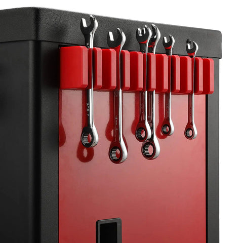 Magnetic Plier Holder And Tool Organizer Rack For Ten Pliers And Screwdrivers Semi Open Design With Four Magnets For Easy Grab And Go Tool Access