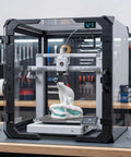 Rock Solid 24 Inch Clear Acrylic 3D Printer Enclosure With Integrated Bright Led Lighting And Digital Climate Gauge showing a 3D printed polar bear.