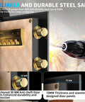Close-up of 7.5 Cuft Large Fireproof Home Safe With Digital Keypad And Two Doors Hidden Compartment, featuring drill-proof steel door