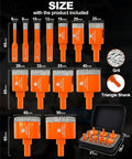 High Octane Diamond Core Drill Bit Set 13 Piece Hole Saw Kit includes various sizes from 6mm to 50mm with diamond tips.