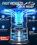 Outdoor 2-In-1 Mosquito Zapper With Zap And Trap, 8000mAh Cordless Rechargeable Fly Zapper showing 360° design and high-voltage grid