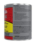Side view of a 16 oz can of Liquid Rubber Coating Sealant with label instructions and warnings visible.