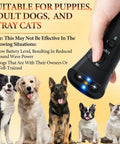 Ultrasonic Bark Deterrent For Dogs And Puppies 3 In 1 Training Tool With LED Warning Light and pets