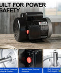 Tough As Nails 3/4 Horsepower Electric Motor with thermal protector and keyed shaft design for farms and shop jobs.
