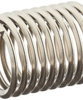 Close-up of metal M12x1.5 threaded insert for metric applications, part of a 6-pack for industrial machinery and automotive projects.