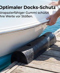 Beefy Rubber Dock Bumper And Semi Circular Dock Guard For Outer Wheel Docks And Ports, Marine Grade Heavy Duty Rub Rail