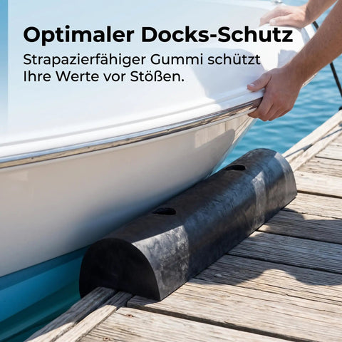 Beefy Rubber Dock Bumper And Semi Circular Dock Guard For Outer Wheel Docks And Ports, Marine Grade Heavy Duty Rub Rail