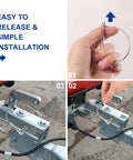 Two-Pack One Quarter Inch By Three Inch Trailer Hitch Pin Set Durable Zinc Plated Carbon Steel Coupler Pins installation steps