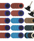 101 Piece 2 Inch Sanding Discs Kit With One Quarter Inch Holder Pro Grade Set For Die Grinder Surface Prep Rust Removal