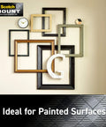 Wall frames held by Four 1 Inch Permanent Mounting Squares Hold Up To 1 Pound Total On Contact No Mess Easy To Use White Adhesive