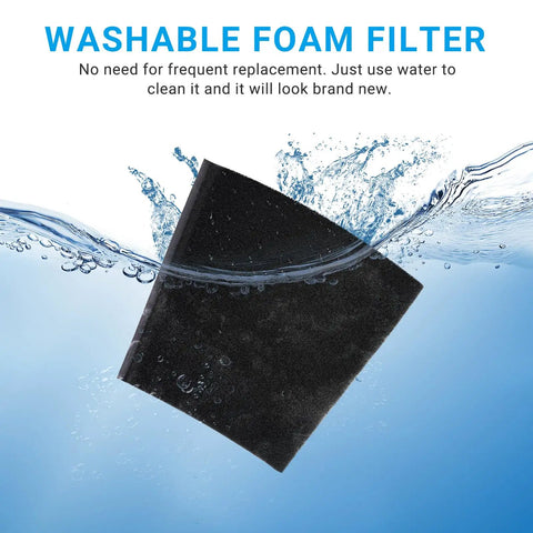 4 Pack Wet Foam Filter Replacements 25-1202 for 1 to 4 Gallon Wet Dry Vacuums, washable filter underwater