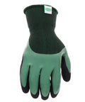 Double Dipped Latex Work Gloves With Water Resistance, Super Grip, Abrasion Resistant, Green And Black, Large Size