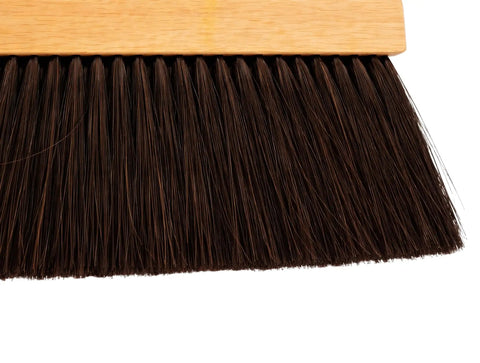 Hand Finish Concrete Brush 12 Inch Horsehair Bristles 3 Inch Trim Angled Handle For Smooth Precise Concrete Finishing On Steps And Tight Areas Ideal For Detailed Work Pro Grade Tool