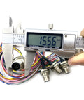 Caliper measuring Two Pack M12 8 Pin A Code Front Mount Male Connector Cable IP67 Waterproof Unshielded Straight Aviation Socket