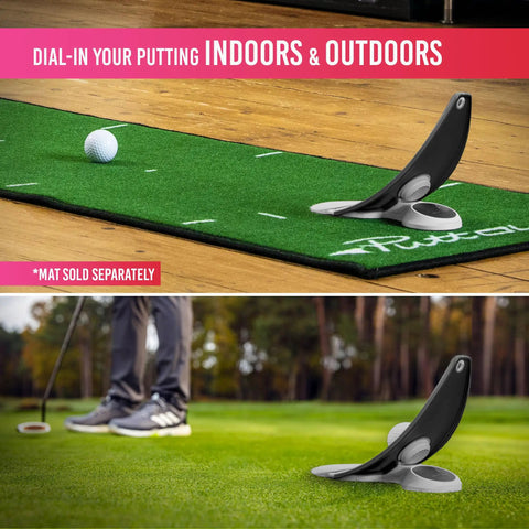 Game-Changing Pressure Putt Trainer with true hole replication indoors and outdoors for serious game improvement