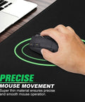 Hand using mouse on Huge 46 By 17 Inch XXL Thick Gaming Mouse Pad For Gamers Extra Large Extended Desk Mat with Smooth Surface, Black Color