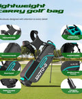 Women's 7-Piece Golf Club Set Left-Handed With Stand Bag And Rain Hood features including strap and pockets