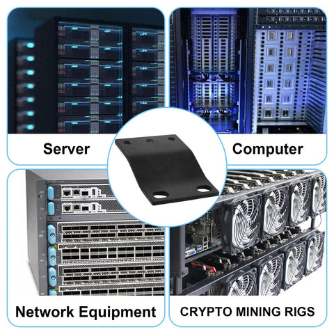 1U Rack Adapter Bracket Converts 23 Inch Rack To 19 Inch Mounting For Servers And Network Gear shown with equipment