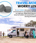 1.98 Inch Grey Rubber Trailer Wheel Hub Dust Caps 4 Pack Replacement Bearing Protectors with family camping and trailer