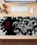 Extra Large Black And White Gaming Mouse Pad For Pro Setups Extended 31.5 By 15.7 Inches Desk Mat With Stitched Edges