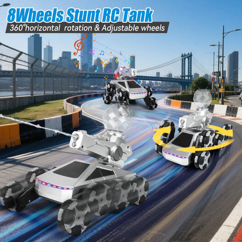 All Terrain One Sixteenth Scale Remote Control Car For Kids And Teens Eight Wheel Stunt Monster Truck Toy RC Car For Boys Ages Four Through Fourteen Plus Awesome Christmas Birthday Gift Durable Off Road Fun on a race track
