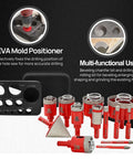 FOCSTOL diamond hole saw kit for porcelain tile; red-coated drill bits and milling bits in a black case (13 pcs)