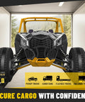 Heavy Duty E Track Cargo Tie Down Kit With Four Five Foot Rails Four Two Inch By Ten Foot Ratchet Straps Eight O Ring Anchors Eight End Caps Four V Ring Tie Offs For Trailers Trucks Vans And Motorcycles in trailer