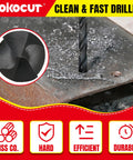 1/4 Inch By 8 Inch Long Drill Bit With Black Oxide Coating And Cobalt Alloy, drilling through metal surface, industrial use