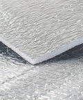 Heavy Duty 5mm Reflective Insulation Radiant Barrier Sheet With Double Sided Foil for roof, showing textured foil surface.