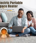 Couple using Two Pack Ceramic Space Heaters For Indoor Use 1200W Portable Electric Heaters in living room